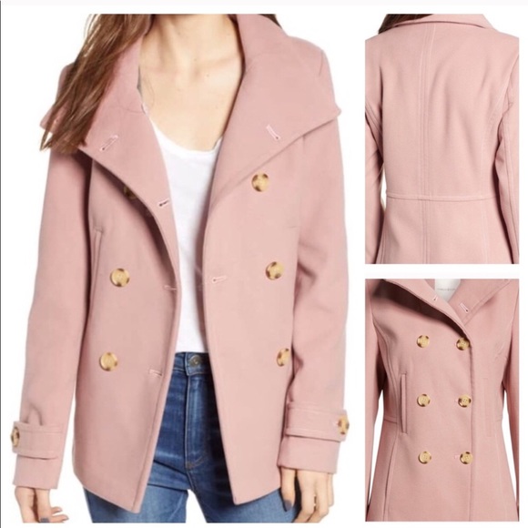 Thread & Supply Jackets & Blazers - Nordstrom Thread and Supply Pink Pea Coat